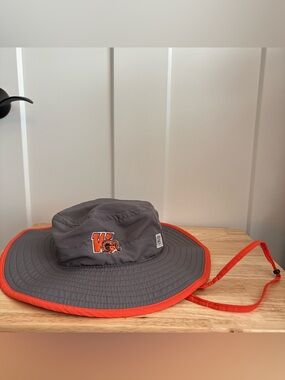 Vtg Style Embroidered Rams Bucket Hat - Gray Performance Sun Hat - Size OSFM